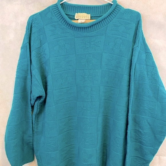 VINTAGE Country Romance | Knit Patterened Sweater Size Large - Picture 1 of 9